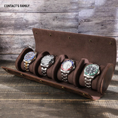 4 Slots Coffee Roll Watch Holder